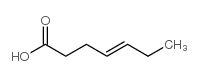 (E)-4-Heptenoic acid Structure
