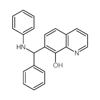 8-Quinolinol,7-[phenyl(phenylamino)methyl]-结构式