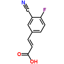 (2E)-3-(3-Cyano-4-fluorophenyl)acrylic acid Structure