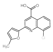 8-氯-2-(5-甲基-2-呋喃基)喹啉-4-羧酸结构式
