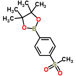 4,4,5,5-TETRAMETHYL-2-(4-(METHYLSULFONYL)PHENYL)-1,3,2-DIOXABOROLANE structure