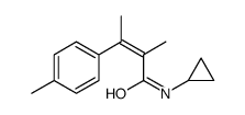 N-cyclopropyl-2-methyl-3-(4-methylphenyl)but-2-enamide结构式