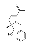 (6S)-7-hydroxy-6-methyl-6-phenylmethoxyhept-3-en-2-one结构式