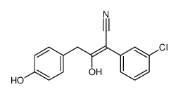 (E)-2-(3-Chloro-phenyl)-3-hydroxy-4-(4-hydroxy-phenyl)-but-2-enenitrile结构式