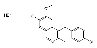 4-[(4-chlorophenyl)methyl]-6,7-dimethoxy-3-methylisoquinolin-2-ium,bromide Structure