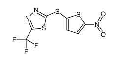 2-(5-nitrothiophen-2-yl)sulfanyl-5-(trifluoromethyl)-1,3,4-thiadiazole Structure