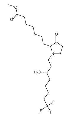 7-[3-Oxo-1-(8,8,8-trifluoro-3-hydroxy-octyl)-pyrrolidin-2-yl]-heptanoic acid methyl ester Structure