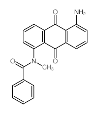 N-(5-amino-9,10-dioxo-anthracen-1-yl)-N-methyl-benzamide结构式