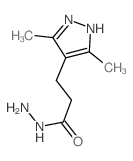 3-(3,5-二甲基-1H-吡唑-4-基)丙肼结构式