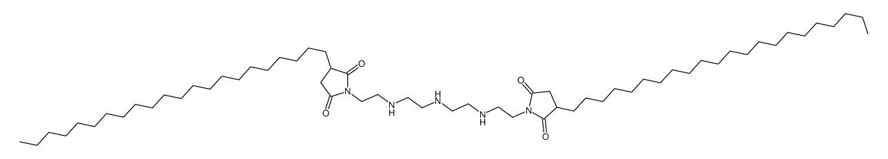 1,1’-[亚氨基双(2,1-亚乙基亚氨基-2,1-亚乙基)]双[3-(二十二烯基)]-2,5-吡咯烷二酮结构式