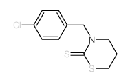 3-[(4-chlorophenyl)methyl]-1,3-thiazinane-2-thione结构式