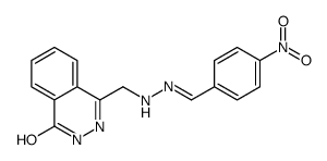 4-[[(2E)-2-[(4-nitrophenyl)methylidene]hydrazinyl]methyl]-2H-phthalazin-1-one Structure