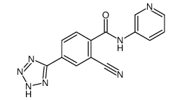 2-cyano-N-pyridin-3-yl-4-(2H-tetrazol-5-yl)benzamide Structure