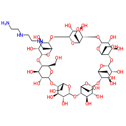 单-(6-二乙烯三胺-6-去氧)-β-环糊精结构式