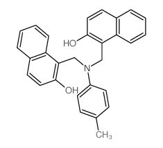 2-Naphthalenol,1,1'-[[(4-methylphenyl)imino]bis(methylene)]bis- (9CI)结构式