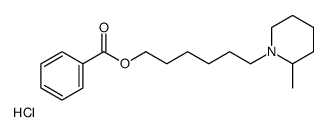 6-(2-methylpiperidin-1-ium-1-yl)hexyl benzoate,chloride Structure