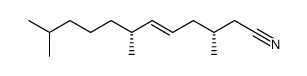 (3R,7R,5E)-3,7,11-trimethyldodec-5-enonitrile Structure