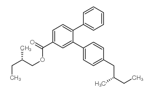 (S,S)-(+)-4’-(2-甲基丁基)联苯-4-甲酸异戊基苯酚酯结构式