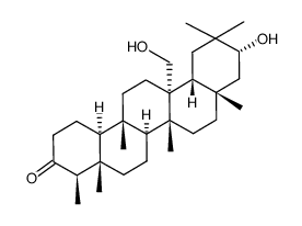 21α,27-dihydroxy-D:A-frideooleanon-3-one结构式