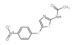 N-[5-(4-nitrophenyl)sulfanyl-1,3-thiazol-2-yl]acetamide结构式