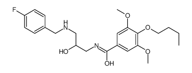 4-Butoxy-3,5-dimethoxy-N-(3-((4-fluorophenyl)methylamino)-2-hydroxypro pyl)benzamide Structure