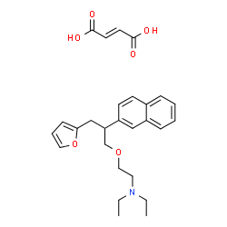 but-2-enedioic acid, N,N-diethyl-2-[3-(2-furyl)-2-naphthalen-2-yl-prop oxy]ethanamine结构式