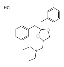 (2,2-dibenzyl-1,3-dioxolan-4-yl)methyl-diethylazanium,chloride结构式