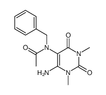 Acetamide,N-(6-amino-1,2,3,4-tetrahydro-1,3-dimethyl-2,4-dioxo-5-pyrimidinyl)-N-(phenylmethyl)- Structure