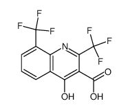 2,8-bis-(trifluoromethyl)-4-hydroxy-3-quinoline-carboxylic acid结构式