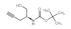 (S)-(1-羟基戊-4-炔-2-基)氨基甲酸叔丁酯结构式