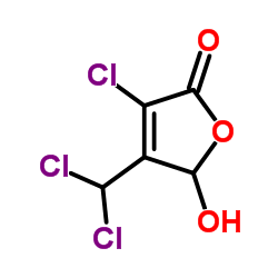 3-Chloro-4-(dichloromethyl)-5-hydroxy-2(5H)-furanone Structure