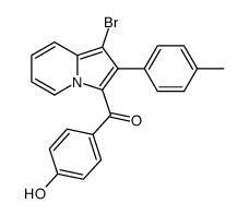 (1-Bromo-2-p-tolyl-indolizin-3-yl)-(4-hydroxy-phenyl)-methanone结构式