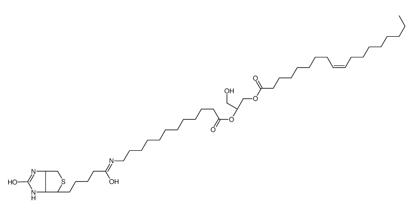 [(2S)-2-[12-[5-[(3aS,4S,6aR)-2-oxo-1,3,3a,4,6,6a-hexahydrothieno[3,4-d]imidazol-4-yl]pentanoylamino]dodecanoyloxy]-3-hydroxypropyl] (Z)-octadec-9-enoate Structure