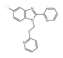 1H-Benzimidazole,5-chloro-2-(2-pyridinyl)-1-[2-(2-pyridinyl)ethyl]- Structure