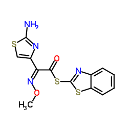 S-2-Benzothiazolyl 2-amino-alpha-(methoxyimino)-4-thiazolethiolacetate Structure