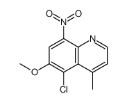5-chloro-6-methoxy-4-methyl-8-nitroquinoline Structure