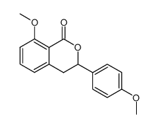 (+/-)-3-(4-methoxyphenyl)-8-methoxy-3,4-dihydroisocoumarin结构式