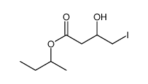 butan-2-yl 3-hydroxy-4-iodobutanoate结构式