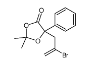 5-(2-bromoprop-2-enyl)-2,2-dimethyl-5-phenyl-1,3-dioxolan-4-one结构式