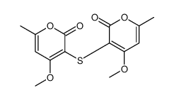 4-methoxy-3-(4-methoxy-6-methyl-2-oxopyran-3-yl)sulfanyl-6-methylpyran-2-one Structure