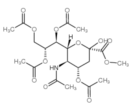 4,7,8,9-tetra-o-acetyl-n-acetylneuraminic acid methyl ester structure