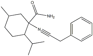 N-para-benzene acetonitrile menthane carboxamide Structure