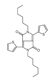 2,5-dihexyl-3,6-di(thiophen-2-yl)pyrrolo[3,4-c] pyrrole-1,4(2H,5H)-dione structure