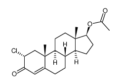 17β-acetoxy-2α-chloro-androst-4-en-3-one结构式