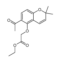 ethyl ester of 6-acetyl-2,2-dimethylchromen-5-oxyacetic acid Structure