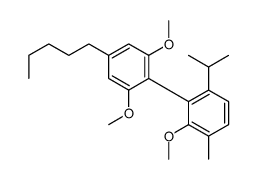 1,3-dimethoxy-2-(2-methoxy-3-methyl-6-propan-2-ylphenyl)-5-pentylbenzene结构式