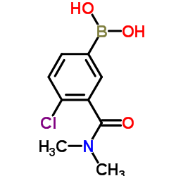 4-氯-3-(二甲基甲酰氨)苯基硼酸结构式