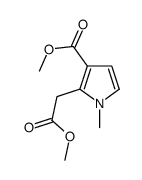2-(2-甲氧基-2-氧乙基)-1-甲基-1H-吡咯-3-羧酸甲酯结构式