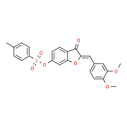 (2Z)-2-(3,4-Dimethoxybenzylidene)-3-oxo-2,3-dihydro-1-benzofuran-6-yl 4-methylbenzenesulfonate结构式