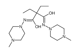 2,2-diethyl-N,N'-bis(4-methylpiperazin-1-yl)propanediamide结构式